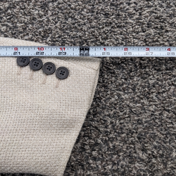 Corneliani Circle Unstructured Sport Coat Blazer 46R Hemp Linen Silk Flax Beige - Picture 12 of 14